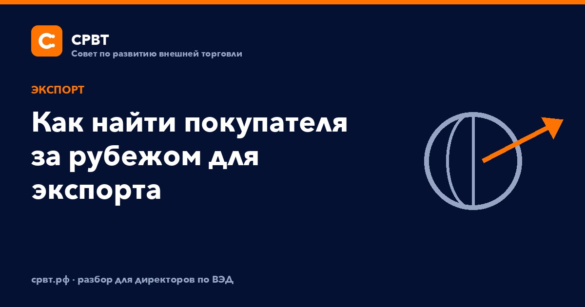 Как найти покупателя за рубежом для экспорта